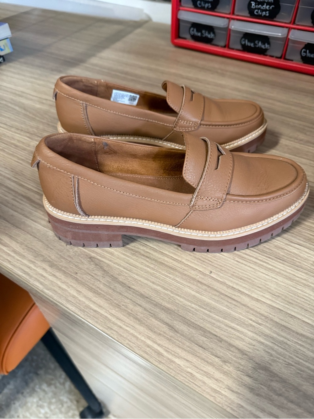Woman’s Tan Leather Penny Loafers